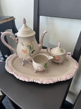 Load image into Gallery viewer, Painted Silver Tea Service Set