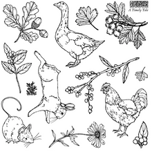 Load image into Gallery viewer, IOD Decor Stamp 15.5 x 15.5cm - A Timely Tale (Mini Stamp - 4 sheets)