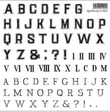 Load image into Gallery viewer, IOD Decor Stamp 15.5 x 15.5cm - Apothecary Labels (Mini Stamp - 4 sheets)