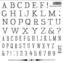 Load image into Gallery viewer, IOD Decor Stamp 15.5 x 15.5cm - Apothecary Labels (Mini Stamp - 4 sheets)