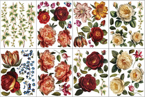 IOD Decor Transfer Pad 31 x 41cm - Collage De Fleurs (8 sheets)