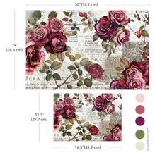 Load image into Gallery viewer, Redesign with Prima Double Delight Decoupage Fibre Paper Set - Crimson Elegance 2 Sheets