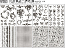 Load image into Gallery viewer, IOD Decor Paint Inlay - Delft Traditions Noir (8 Sheets) ***Limited Edition***
