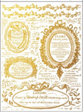 Load image into Gallery viewer, IOD Decor Transfer Pad 31 x 41cm - Gilded GOLD FOIL Etiquettes (4 sheets)
