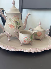 Load image into Gallery viewer, Painted Silver Tea Service Set
