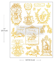 Load image into Gallery viewer, Redesign with Prima H2O Single Sheet Gold Transfer - Gilded Spring