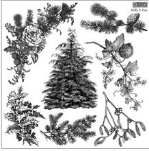 Load image into Gallery viewer, IOD Decor Stamp 30.5 x 30.5cm - Holly & Pine