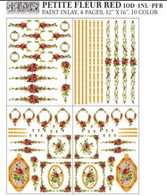 Load image into Gallery viewer, IOD Decor Paint Inlay - Petite Fleur Red (4 Sheets) ***Limited Edition***