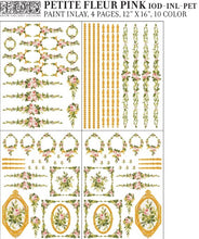 Load image into Gallery viewer, IOD Decor Paint Inlay - Petite Fleur Pink (4 Sheets)***Limited Edition***