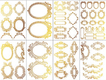 Load image into Gallery viewer, IOD Decor Transfer Pad 20 x 30.5cm - Gilded GOLF FOIL Petits Ornements (8 Sheets)