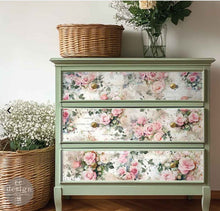 Load image into Gallery viewer, Redesign with Prima Double Delight Decoupage Fibre Paper Set - Rosy Reverie 2 Sheets