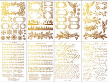 Load image into Gallery viewer, IOD Decor Transfer Pad 20 x 30.5cm - Tinsel Gold Foil (8 Sheets) Limited Edition