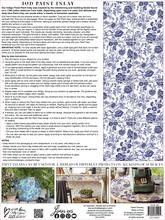 Load image into Gallery viewer, IOD Decor Paint Inlays - Indigo Floral (8 sheets) ***Limited Edition***