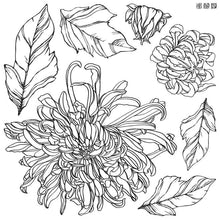 Load image into Gallery viewer, IOD Decor Stamp 30.5 x 30.5cm - Chrysanthemums (2 Sheets and masks) *RETIRED*