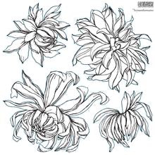 Load image into Gallery viewer, IOD Decor Stamp 30.5 x 30.5cm - Chrysanthemums (2 Sheets and masks) *RETIRED*