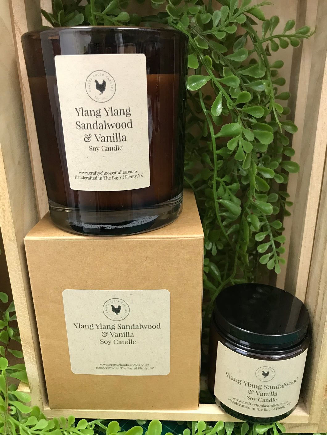 Ylang Ylang, Sandlewood & Vanilla - Crafty Chook Candle