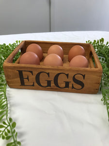 Natural Wooden Egg Tray -  1/2 Dozen