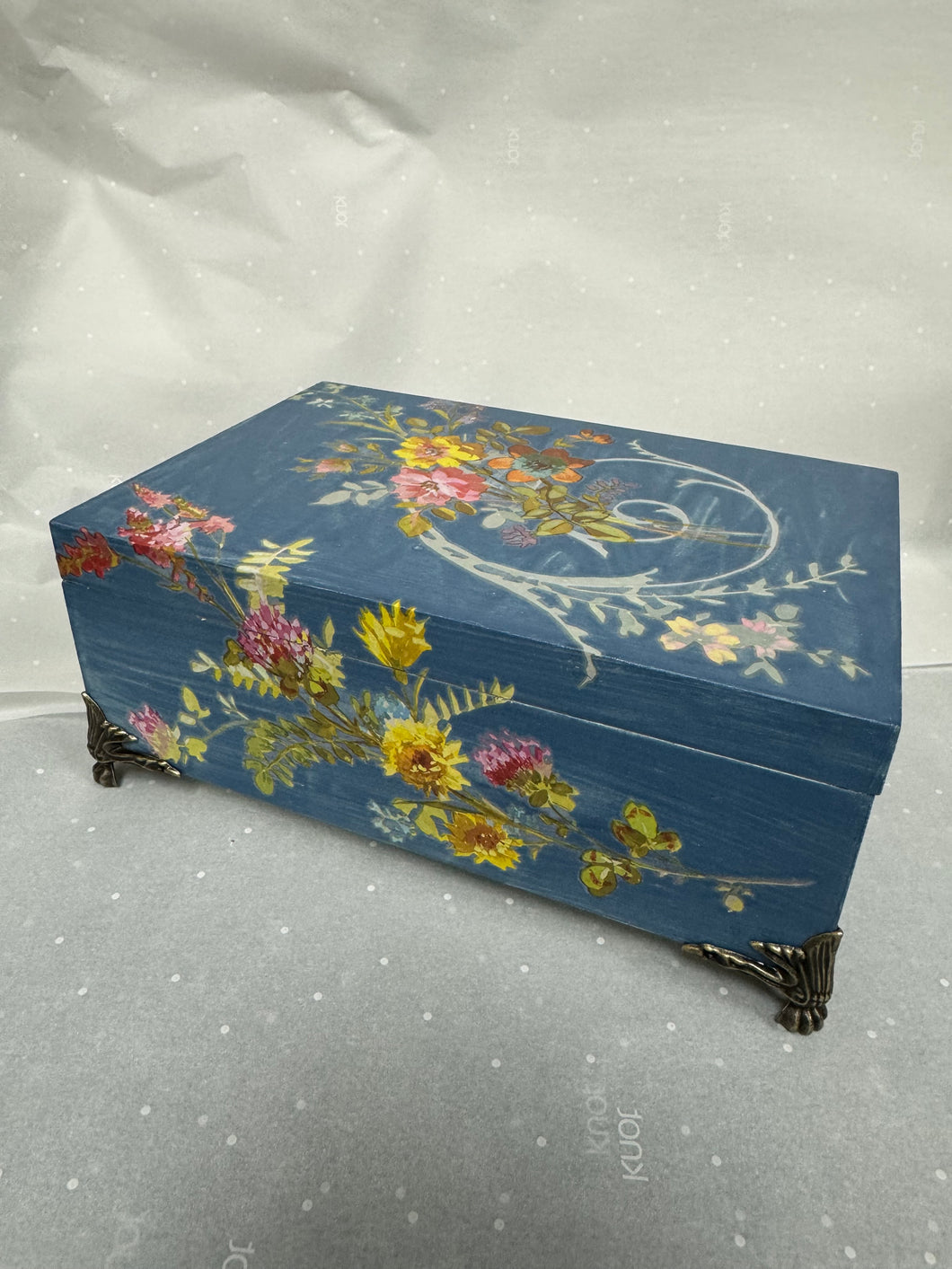 Little Blue Wooden Box