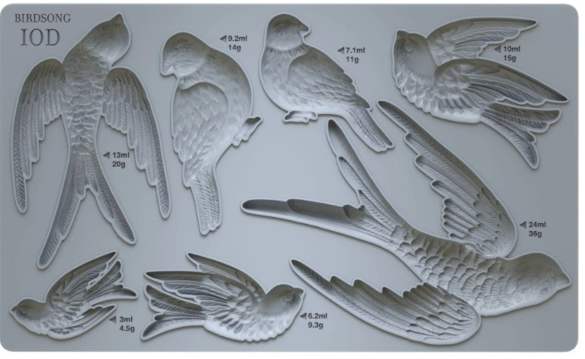 IOD Decor Mould 25 x 15cm - Birdsong