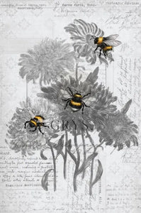 Bumble Bee Decoupage Paper- A1 size