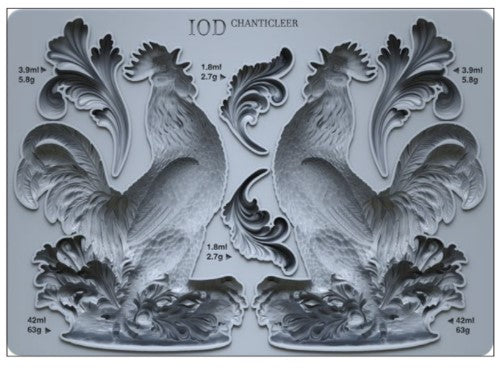 IOD Decor Mould 12.5 x 18cm - Chanticleer