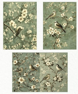 Redesign with Prima Decoupage Fibre Paper -  A3 Chirping Bliss (3 Sheets)