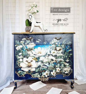 Redesign with Prima Decoupage Fibre Paper - A1 Contrast of Night and Petal