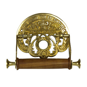 Crown Toilet Roll Holder | Brass