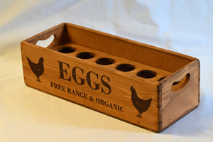 Wooden Egg Tray - 1 Dozen (with removable tray)