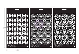 Redesign with Prima Stencil - Decadant Walls (3 x Small Stencil Pack)