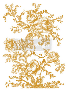 Redesign with Prima - Eglantine Elegance - Large Kacha Gold Foil Transfer