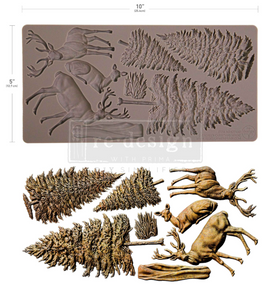 Redesign with Prima Moulds - Evergreen Christmas Magic