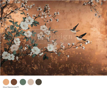 Load image into Gallery viewer, Redesign with Prima Decoupage Fibre Paper - A1  Feathers In The Glow
