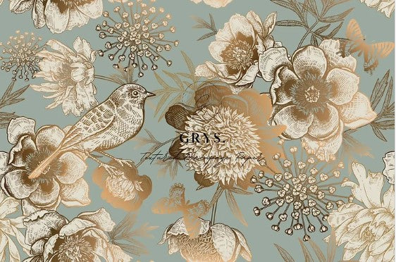 Flower & Birds Decoupage Paper- A1 size