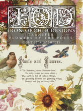 Load image into Gallery viewer, IOD Decor Transfer Pad 31 x 41cm - Flowers by the Poets (8 sheets)
