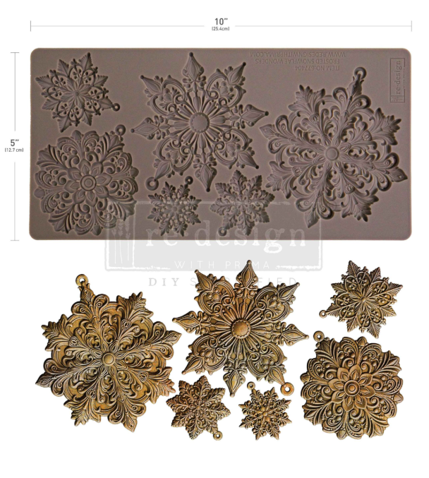 Redesign with Prima Moulds - Frosted Snowflake Wonders
