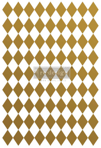 Redesign with Prima Transfer Large - Gold Harlequin