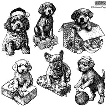 Load image into Gallery viewer, IOD Decor Stamp 30.5 x 30.5cm - Christmas Pups with masks (Limited Edition)
