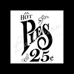 Hot Pies Stencil