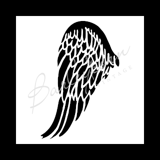 Angel Wing 1 Stencil (small)