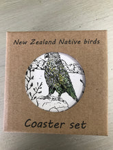 Load image into Gallery viewer, Coasters Set of 4 - New Zealand Native Birds
