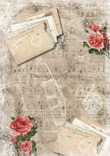 Decoupage Queen A3 Rice Paper - Autumn Violin Background
