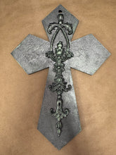 Load image into Gallery viewer, Metallic Wooden Cross
