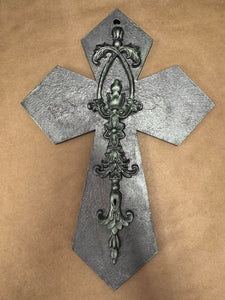 Metallic Wooden Cross