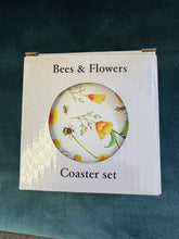 Load image into Gallery viewer, Coasters Set of 4 - Bees and Flowers

