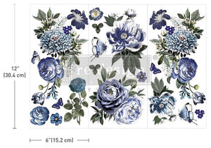 Redesign with Prima Mini Transfer - Indigo Petals