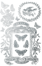 Load image into Gallery viewer, IOD Decor Transfer Pad 20 x 30.5cm - Gilded GOLD/SILVER FOIL Papillon (8 sheets)
