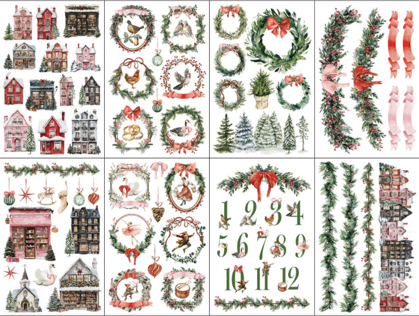 IOD Decor Transfer Pad 20 x 30.5cm - Partridge Lane (8 Sheets)
