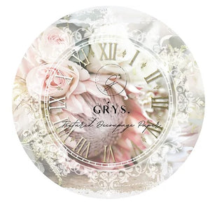 Protea Clock Decoupage Paper