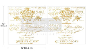 Redesign with Prima Maxi Transfer - Queen's Glory (2 Sheets)